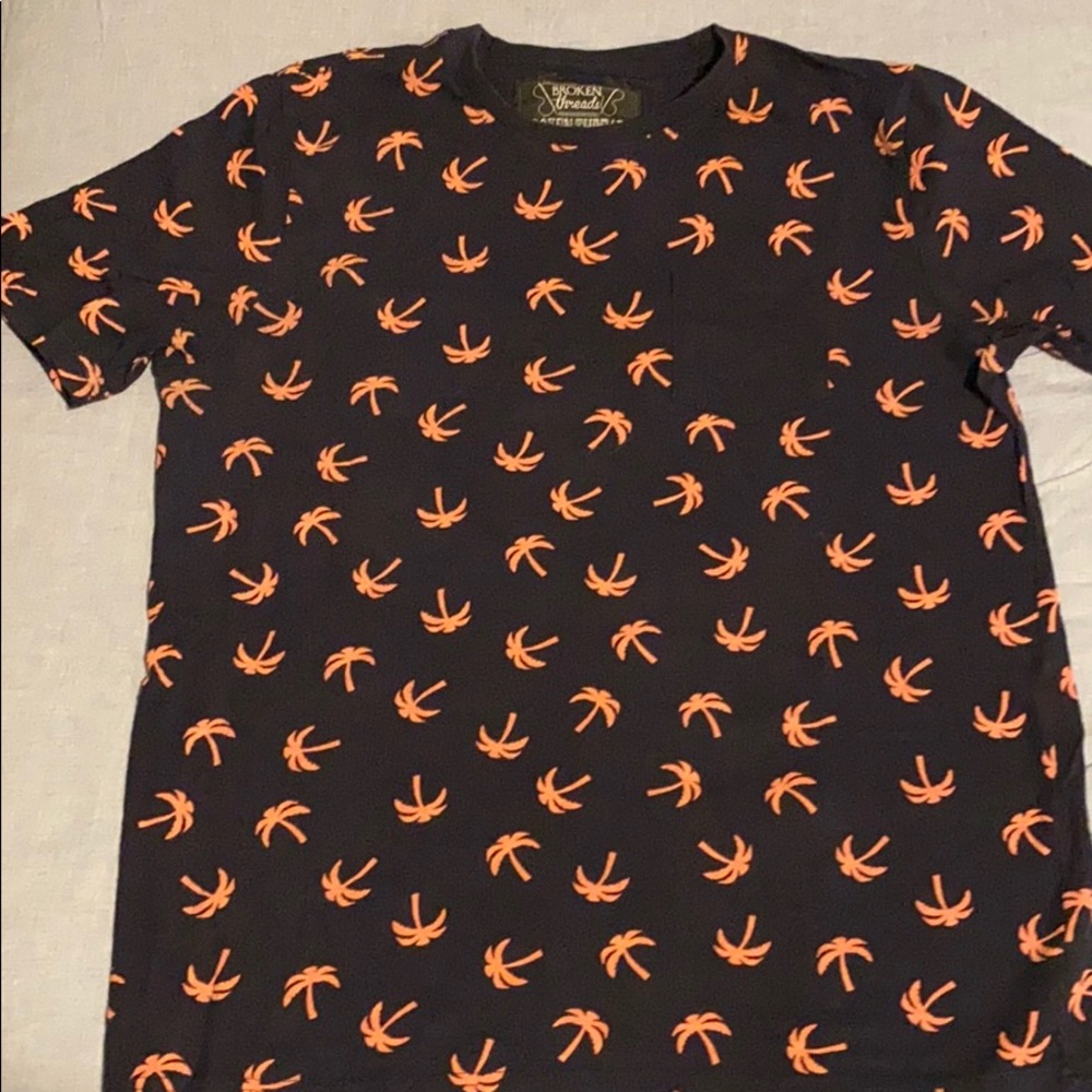 Navy shirt with palm trees